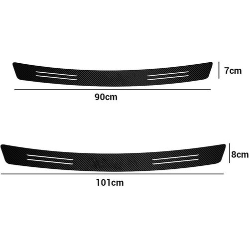 Protecteur De Pare-Chocs Arrière Pour Voiture Autocollant De Décoration De Pare-Chocs Pour Arrière De Voiture, Autocollant De Protection De Bord De Coffre Pour Arrière Pour Peugeot 5008(90x7cm 1)