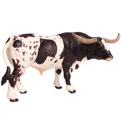 Plastique Longhorn Bull Bovins Animaux Figurines D'action Statique Mignon Modèle Collection Vache Modèle Pour