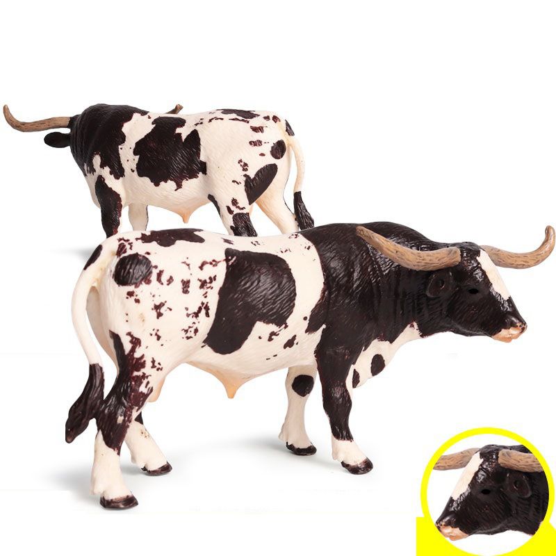 Plastique Longhorn Bull Bovins Animaux Figurines D'action St... - 2