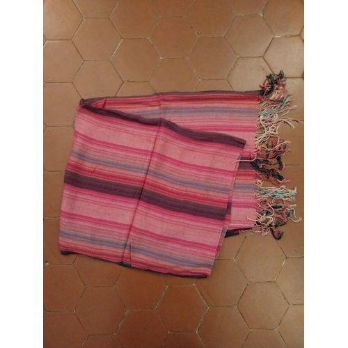 Écharpe Viscose Rayé Camaïeu Rose B.N.K.