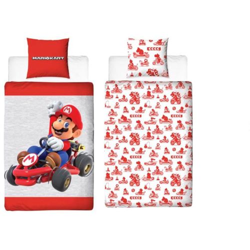 Super Mario Kart - Housse De Couette 1 Pers &#43 Taie Réversible