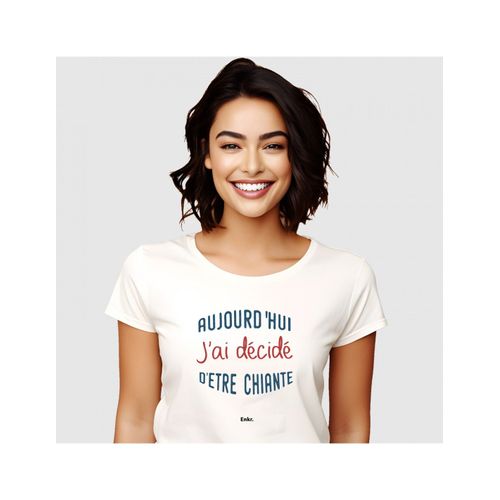 Tshirt Femme Aujourd'hui J'ai Décidé D'être Chiante Blanc