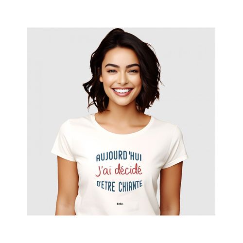 Tshirt Femme Aujourd'hui J'ai Décidé D'être Chiante Blanc