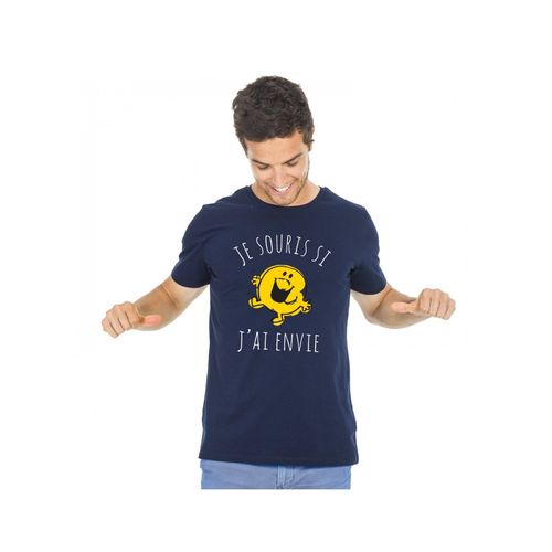 T-Shirt Homme "Je Souris Si J'ai Envie" Bleu