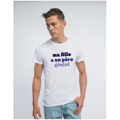 T-Shirt Homme "Ma Fille A Un Père Génial" Blanc