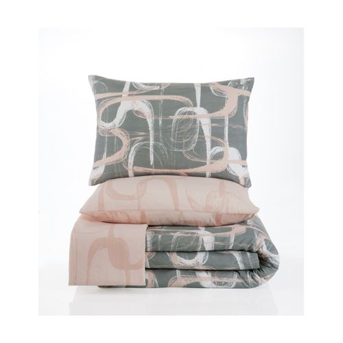 Parure De Lit Troy Gris Saumon