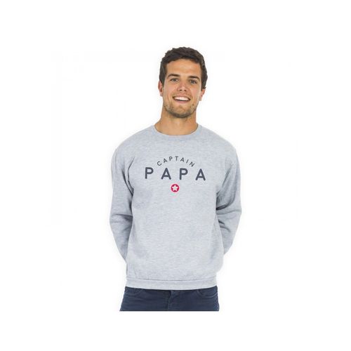 Sweat Homme "Captain Papa" Gris