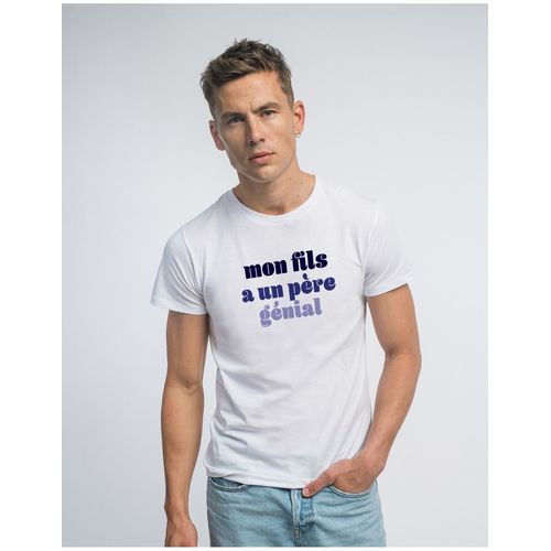 T-Shirt Homme "Mon Fils A Un Père Génial" Blanc