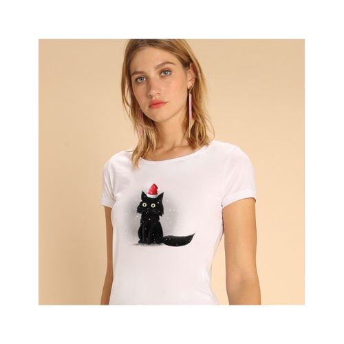 Tshirt Femme Christmas Cat