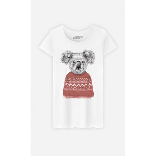 Tshirt Femme Winter Koala Red