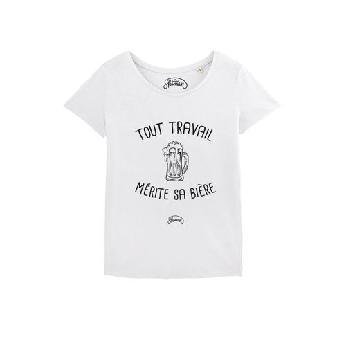 Tshirt Femme Tout Travail Merite Sa Biere