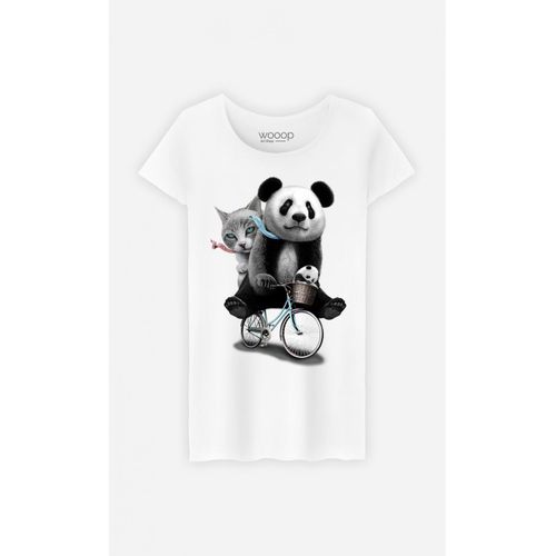 Tshirt Femme Panda Bicycle