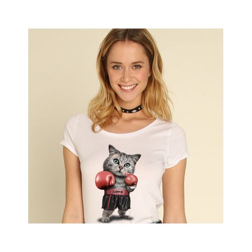 Tshirt Femme Boxing Cat