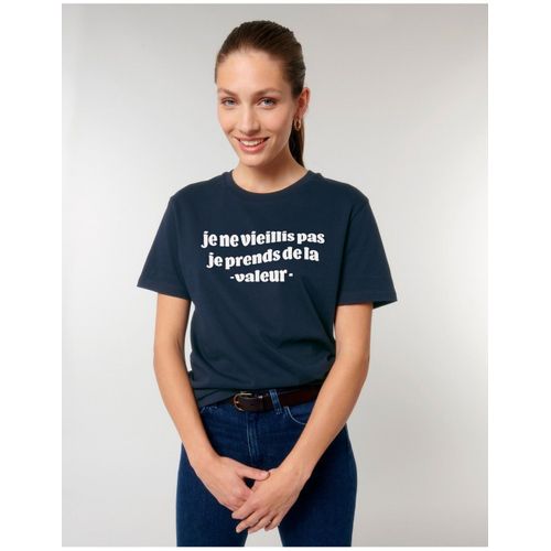 Tshirt Femme Je Ne Vieillis Pas Je Prends De La Valeur Bleu