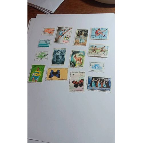 Timbre Cambodge Kampuchea Lot De 14 Réf 3506