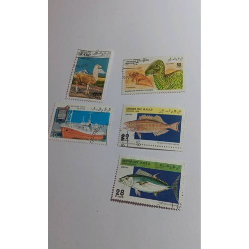 Timbre Sahara Occ R.A.S.D Lot De 5