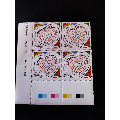 Timbre Coeur St Valentin Par Maurizio Galante 2011 N° 4528 Yvert Et Terlier