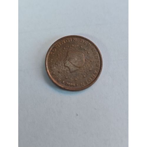 Piéce De 2 Centimes D’Euro Rare, Année 2004. Marque De La Monnaie Royale Néerlandais Beatrix Koningin Der Nederlanden