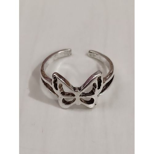Bague Métal Argenté,Papillon ,Bague Ouverte,Taille 18.47 Mm