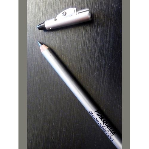 Crayon Noir Yeux Et Lèvres Avec Taille Crayon - Crème 2 En 1 - Marquelle Noir
