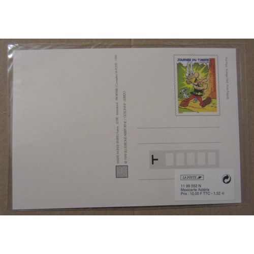 Maxicarte Astérix Timbre N°3226 Yvert Et Tellier Oblitéré Premier Jour Journée Du Timbre 06.03.1999 Neuf Sous Blister