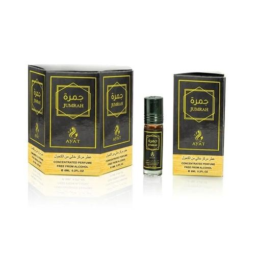 Pack de 6 Huiles Parfumées Jumrah de Ayat Perfumes ¿ Flacon de 6ml roll on ¿ Femme - Dattes, Praliné, Tubéreuse, Mahonial