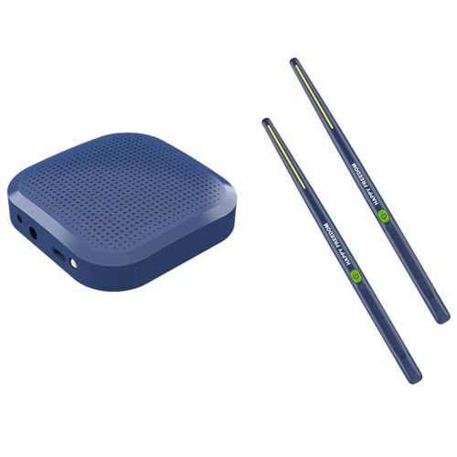Tambour À Air Virtuel Électronique Avec Baguettes,Batterie À Air Professionnelle,Pédales Pour Débutants,Adultes,Enfants,Cadeau Musical - Type Basic Model Blue