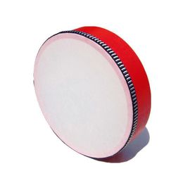 Tambour À Main En Bois Pour Enfants,Instrument De Percussion Musicale,Battement À La Main,Harpe,Jouets Éducatifs,Jeu De Musique Pour Enfants - Type 8inches Red