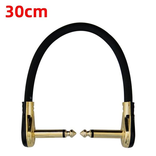 Câble De Raccordement De Guitare Anti-Bruit,10-60cm,1/4 Pouces,Ligne Audio Sans Oxygène À Angle Droit Pour Effets De Guitare,Prise Jack De Pédale,1 Pièce - Type 30cm 1 Pc #B