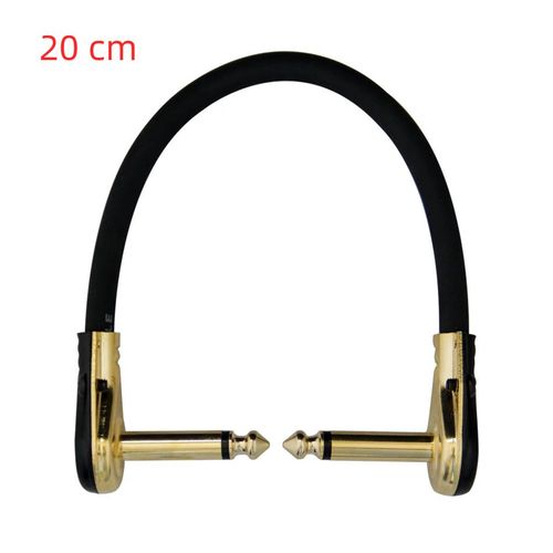 Câble De Raccordement De Guitare Anti-Bruit,10-60cm,1/4 Pouces,Ligne Audio Sans Oxygène À Angle Droit Pour Effets De Guitare,Prise Jack De Pédale,1 Pièce - Type 20cm 1 Pc #A