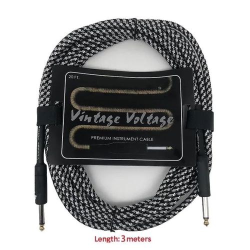 Câble De Raccordement Pour Pédale D'effet De Guitare Électrique,3 Pièces/6 Pièces,Câble Audio Blindé À Faible Bruit,Raccord À Angle Droit 1/4 - Type Guitar Cable 3m-Bk