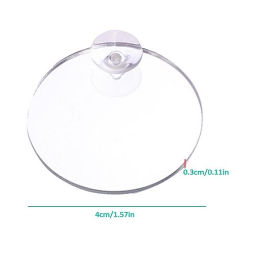 Miroir Betta Rond En Acrylique Pour Aquarium,Miroir D'entraînement Amusant,Bol À Poisson,Ornements Thématiques Pour Accessoires De Jeu En Réservoir - Type Single Sided 4cm