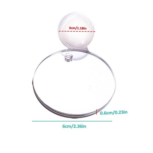Miroir Betta Rond En Acrylique Pour Aquarium,Miroir D'entraînement Amusant,Bol À Poisson,Ornements Thématiques Pour Accessoires De Jeu En Réservoir - Type Double Sided 6cm