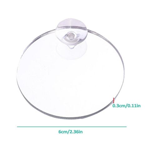 Miroir Betta Rond En Acrylique Pour Aquarium,Miroir D'entraînement Amusant,Bol À Poisson,Ornements Thématiques Pour Accessoires De Jeu En Réservoir - Type Single Sided 6cm