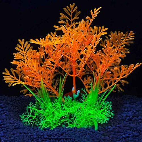 Simulation décorative d'aquarium en PVC,plantes artificielles,matériaux de Protection de l'environnement,accessoires décoratifs d'aquarium de fleurs #H