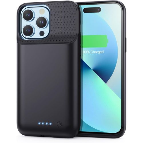 Coque Batterie Pour Iphone 12 Pro Max/13 Pro Max/14 Pro Max/14 Plus, [8600mah] Batterie Externe Rechargeable,Puissante Chargeur Portable Boitier D¿Extension Batterie L'étui Pour Iphone-Noir