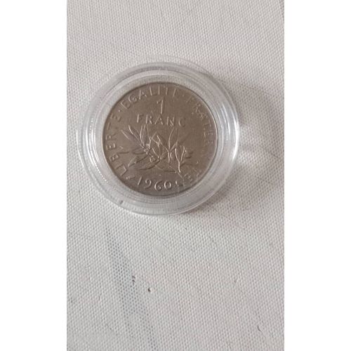 Pièce 1 Franc Très Belle État, 1960, Très Rare, Reste 999 Pièces, Collectionneur Amateur,Vends 1 Pièces ,1960 Prix Minimum 1500e
