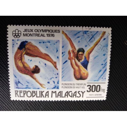 Timbre Madagascar Y T Pa 164 Jeux Olympiques D'Été - Montréal - Plongeon 1976 (030509 )