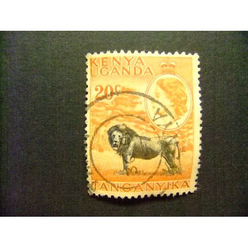 42 Kenya Ouganda Tanganyika 1954 1958 / Reine Élisabeth Ii Et Léon / Yvert 92 Fu