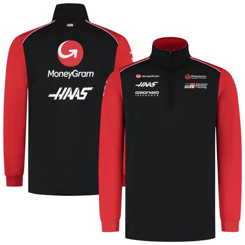 Pull Zippé Ajusté Haas F1 Moneygram 2025 Team