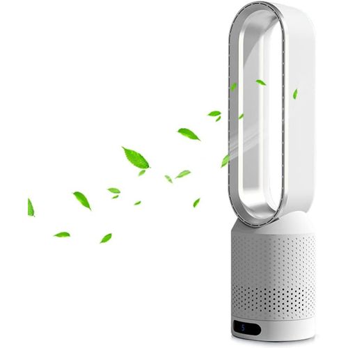 Ventilateur Silencieux,Ventilateur Colonne Sans Pale,Ventilateur Sans Pale avec Télécommande,Écran LED,8 Vitesses,2H Minuterie, Oscillation à 80°,pour la Maison,Chambre,Salon,Bureau
