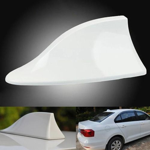 Autoradio Shark Fin Signal D'antenne Pour Nissan Tiida X-Trail Qashqai Skoda Octavia Fabia Renault Clio Hyundai Ix35 Ford Blanc