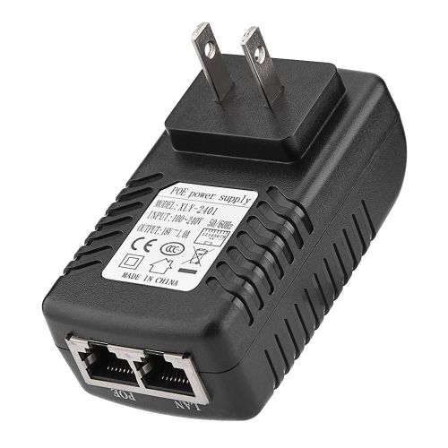 Prise murale POE Injecteur Ethernet Adaptateur IP Téléphone/Caméra Alimentation 100-240V US 18V 1A