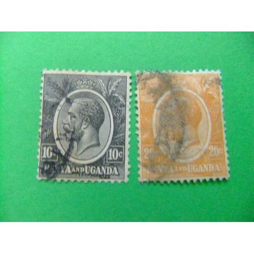 42 Kenya Ouganda 1922 / King George V / Yvert 3a + 6 Fu