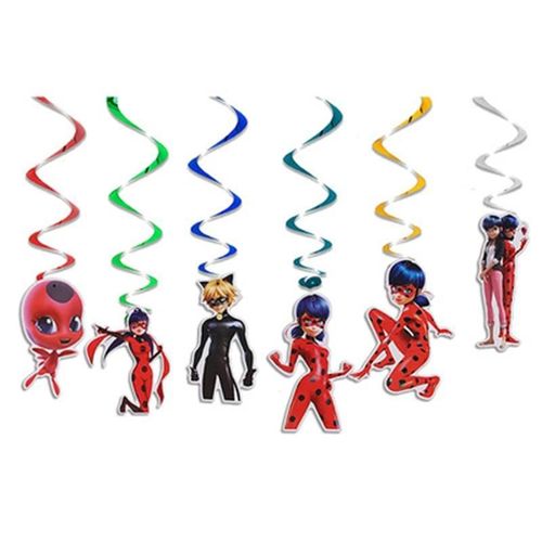 Coccinelle Bug & Chat Noir Décoration De Fête Assez Mignon Fournitures De Fête Pour Décorations De Fête À La Maison Spirale 6pcs