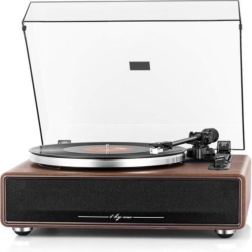 Lbgwp60-Platine Vinyle Avec Transmission Par Courroie Haute Fidélité,Haut-Parleurs Intégrés,Lecture Sans Fil Et Fonctionnalité Aux-In,Arrêt Automatique