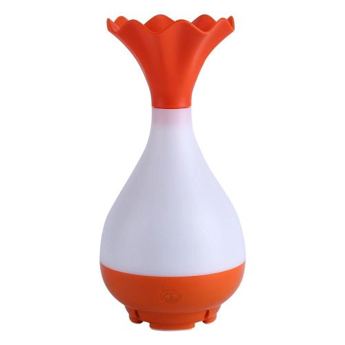 Mini LED Vase Forme Ultrasonique Maison Arôme Humidificateur Diffuseur d'air Purificateur Atomiseur USB Orange