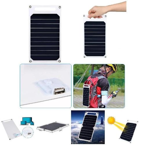 Chargeur Solaire Usb Chargeur De Téléphone Portable À Panneau Solaire Monocristallin 10w Pour Le Camping En Plein Air