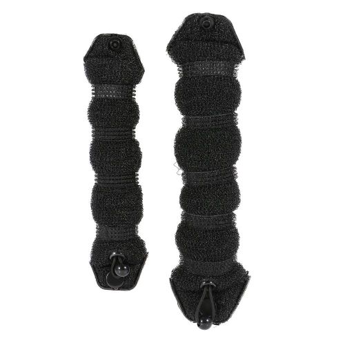 2pcs / Set Filles Magique Coiffure Donut Curler Maker Ancien Anneau Twist Outil Bandeau Noir 