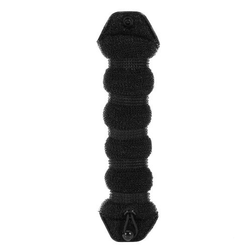 Filles Mode Coiffure Donut Coiffure Maker Ancien Anneau Twist Outil Bandeau (Noir L) 